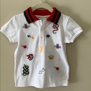 Gucci Polo with Knit Collar Size 12/18 Months